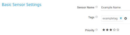Basic Sensor Settings Basic Sensor Settings