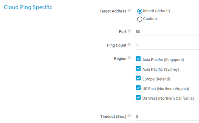 Cloud Ping Specific Cloud Ping Specific